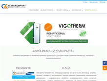 Tablet Screenshot of climakomfort.pl